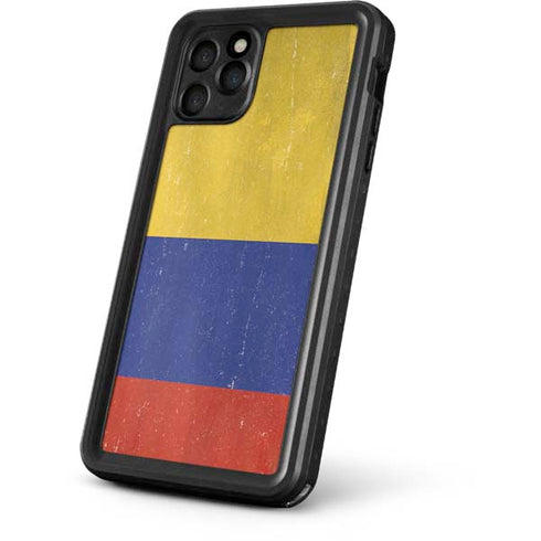 Colombia Flag Distressed iPhone 11 Pro Max Waterproof Case